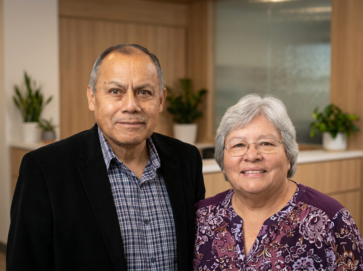 Licha and Raymundo, founders of Licha's Office Cleaning